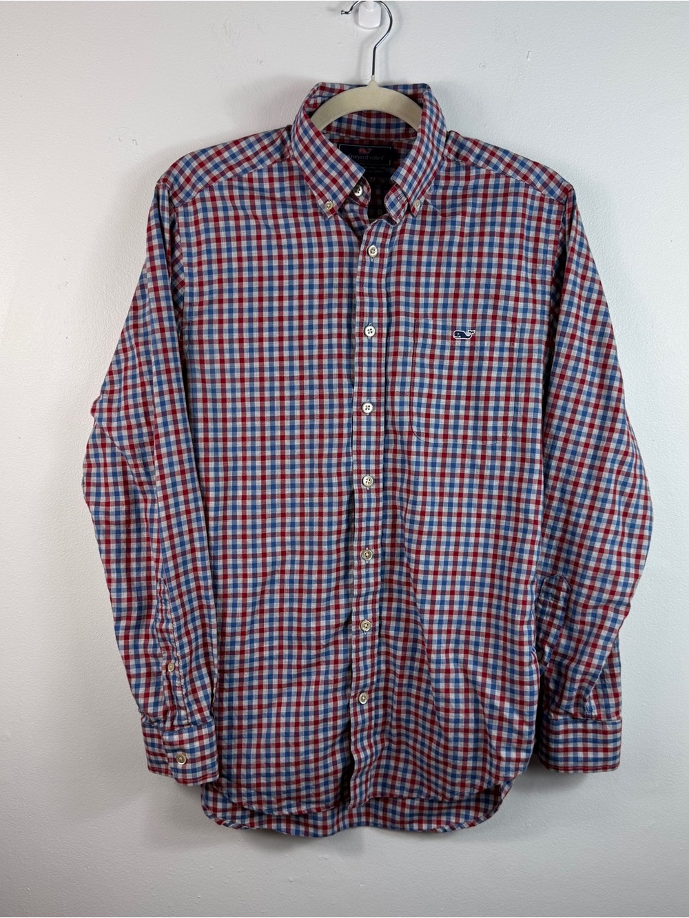 Vineyard Vines Slim Fit Tucker Shirt Men’s S Plaid Long Sleeve Button Down